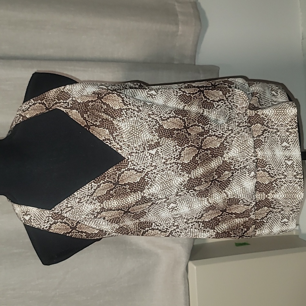 New York & Company snake skin printed tank top